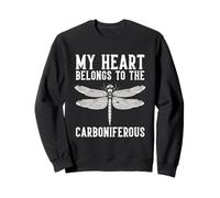 Carboniferous My Heart Belongs Dragonfly Fossil Humour Sweatshirt