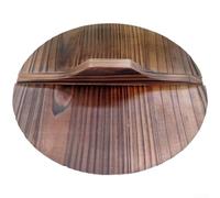 Carbonized Fir Wood Pot Lid 26cm High Handle(26-26-1.6cm)