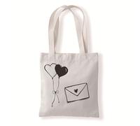 Carbono Tote Bag Ballon Noir Sac fourre-tout en coton,sacs en tissu d'épicerie réutilisables et légers,adaptés au bricolage, à la publicité,à la promotion,aux cadeaux,aux activités 35x40cm