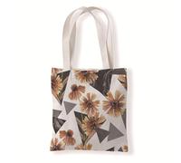 Carbono Tote Bag Fleurs Jaunes Sac fourre-tout en coton,sacs en tissu d'épicerie réutilisables et légers,adaptés au bricolage, à la publicité,à la promotion,aux cadeaux,aux activités 35x40cm