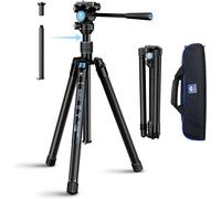 Carbono Trípode Para Cámara Traveler X, 152Cm Trípode De Viaje Ligero Con Vídeo Panorámico De Cabezal Fluido At-10, Trípode De Cámara Réflex Para Videocámara, Dslr, Carga Máxima 5K[HDM5234626]