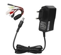 Carbosing 2.4V-12V Nimh/Nicd Multi-Chargeur Rechargeables RC Batteries Packs Chargeur Intelligent pour 2-10s RC Voitures Airsoft Drone with Tamiya Mini Tamiya JST SM 2P XH Futaba Connecteurs 400-700mA