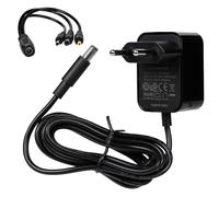 Carbosing DC 9V 1A 1000mAh 500mAh 200mAh Adaptateur Secteur Alimentation Chargeur Compatible avec 5.5mm* 2.1mm Connecteur AC 100-240V 50-60Hz Charge Rapide Détection Intelligente + Câble de conversion