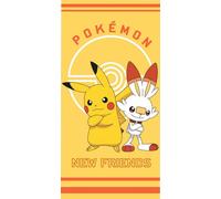 Carbotex Baby serviette de plage en coton 70x140 Pokemon Pikaczu jaune C24