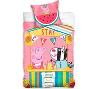 Carbotex Coton literie 140x200 Peppa Pig bleu PP203062 taie d'oreiller 70x90 C24