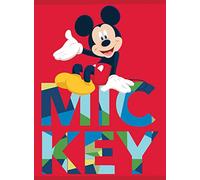 Carbotex Couverture Plaid Polaire en Fleece modèle Mickey Mouse 110x140cm 100% Polyester