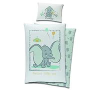 Carbotex Disney Dumbo Parure de lit pour bébé en coton 90 x 120 cm + 40 x 60 cm