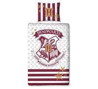 Carbotex Housse de Couette avec taie d'oreiller réversible modèle Harry Potter 140x200cm 100% Coton