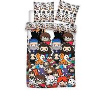Carbotex Housse de Couette avec taie d'oreiller réversible modèle Harry Potter 140x200cm 100% Microfibre