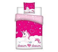 Licorne Rose - Parure de lit Enfant - Housse de Couette
