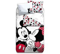 Carbotex Housse de Couette avec taie d'oreiller réversible modèle Minnie Mouse 140x200cm 100% Coton 186085