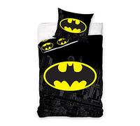 Carbotex Housse de Couette Batman pour Enfants et garçons Dimensions 140 x 200 cm avec taie d'oreiller 70 x 90 cm