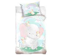 Carbotex housse de couette Elephant junior 90 x 120 cm coton blanc