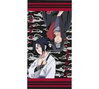 Carbotex Naruto Uzumaki Itachi Sasuke Uchiha - Serviette de Plage - 100% Coton - Dimensions 70 x 140 cm