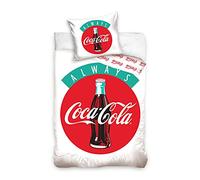Carbotex Parure De Lit - 140 X 200 + 70 X 90 Cm - Coca-cola - Blanc