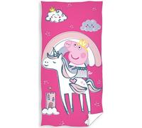 Carbotex Serviette de plage 70x140 Peppa Pig Licorne Coton Eté