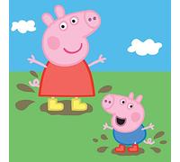 Carbotex Serviette pour Enfant Peppa 30 x 30 cm