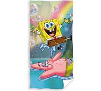 Carbotex Spongebob Tête d'éponge serviette de plage serviette de bain serviette de douche 70x140cm SBOB235009-R