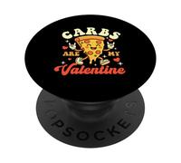 Carbs are My Valentine - Pizza Baker Italien pour Les Amateurs de Cuisine PopSockets PopGrip Adhésif