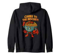 Carbs to The Rescue Funny Pasta Food Humour Sweat à Capuche