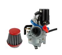 Carbu Moteur Carburateur 19 Mm avec Filtre À Air Scooters Cyclomoteurs pour E-Ton 2 Temps 50cc Et 90cc Références pour Jog JOG50 JOG90 1E40QMB 1PE40QMB 1E50QMG Carburateur(Red Set)
