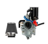 Carbu Moteur Carburateur 19 Mm avec Filtre À Air Scooters Cyclomoteurs pour E-Ton 2 Temps 50cc Et 90cc Références pour Jog JOG50 JOG90 1E40QMB 1PE40QMB 1E50QMG Carburateur(Silver Set)