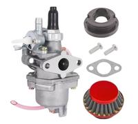 Carburateur 2 temps 49cc pour quad, dirt bike, pocket bike, kart, avec filtre à air en acier et tuyau d'admission Carburateur kit Carbu pour Moteur