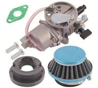 Carburateur Assemblage Carburateur 2 Temps Avec Filtre À Air Pod Tuyau D'entrée Pour Mini ATV Quad Dirt Pocket Bike Refroidi Par Air 43cc 47cc 49cc(Argent)