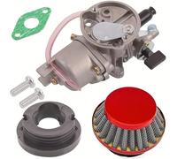 Carburateur Assemblage Carburateur 2 Temps Avec Filtre À Air Pod Tuyau D'entrée Pour Mini ATV Quad Dirt Pocket Bike Refroidi Par Air 43cc 47cc 49cc(Rouge)