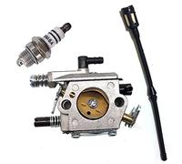 Carburateur avec bougie d'allumage pour tronçonneuse Timbertech KS5200 MC Dillen 5200 Raptor 245 Mc Dillen BM-5200 Fuxtec CS 3.0, CS 3.6 Rotfuchs RS5200 Tronçonneuse