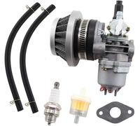 Carburateur - avec Filtre à air, Bougie d'allumage, Filtre à essence - pour 47cc 49cc 2 temps Mini moto ATV Quad Go Kart Dirtbike