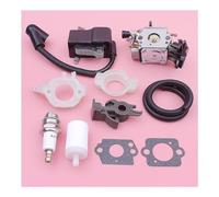 Carburateur, Bobine d'allumage, Filtre à Carburant, durite, Joint Inclus, Compatible avec Les tronçonneuses 445 et 450