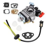 Carburateur Compatible avec Walbro Type WYJ 26cc-33cc Débroussailleuses | Carburateur de Remplacement avec Entretoise, Pompe D'amorçage et Tuyaux Carburant pour Tondeuses et Débroussailleuses