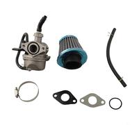 Carburateur de moto 19 mm PZ19 avec filtre à air pour moteurs 50 cc 125 cc, soupape d'accélérateur à droite, distance du trou de boulon de 48 mm, support de filtre à air de 37 mm