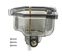 Carburateur de moto à fond transparent, bol à flotteur transparent, tasse d'huile 26 mm 32 mm compatible avec les pièces de moto automobile TMX125 150 200 PZ27 CG125(Black)