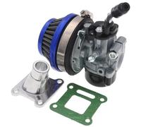 Carburateur De Moto Compatible Avec 49cc 66cc 70cc 80cc Les Quads Tout-terrain 2 Temps Carburateurs De Course 19 Mm Avec Collecteur D'admission Et Filtre À Air