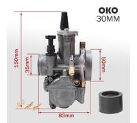 Carburateur De Moto Pour Oko D343 Bike Rl Dio Chain,Carburateur Avec Power Jet Carb,Accessoires,G2 T,4t,Pwk 21mm,24mm,26mm,28mm,30mm,32mm,34mm - Type Pwk30