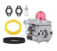 Carburateur de rechange pour débroussailleuse Murray de 40,6 cm avec moteur 25 cc - Tige droite - Remplace 753 06190 753 08501 WT 973 TB80EC TB32EC