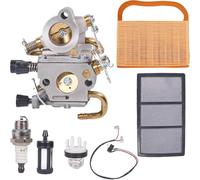Carburateur de rechange TS420 TS410 pour scie à béton Stihl TS410Z TS420Z C1Q-S118 C1Q-S118D Remplace les pièces 4238 120 0600 4238-120-0600 avec filtre à air et interrupteur d'arrêt Kit d'entretien