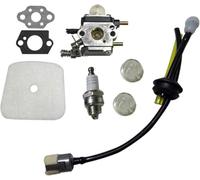 Carburateur de tondeuse à gazon Filtre à air et carburant pour carburateur à 2 temps pour Mantis 7222 7234 7240 7920 Carburateur pour Zama C1U-K54A avec kit de filtre à air pour motoculteur