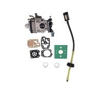 Carburateur de tondeuse à gazon Kit de carburateur pour moteur 40-5 44-5, 52cc, 49cc, 43cc, avec tuyau d'étanchéité, pour étincelle, bouchon, filtre à essence, carburateur(Blanc)