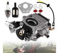 Carburateur Debroussailleuse: Carburateur pour Débroussailleuse 52cc 49cc 43cc Carbu Kit avec Joint, Démarrer la Pompe, Tuyau, Soupape, Bougie d'allumage et Filtre à essence, Carburateur de Tondeuse