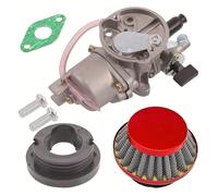 Carburateur Moteur Carb Pour 43cc 47cc 49cc Refroidi Par Air Pour Mini ATV Quad Dirt Pocket Bike 2 Temps Carburateur Avec Filtre À Air Pod Collecteur Tuyau D'admission(Rouge)