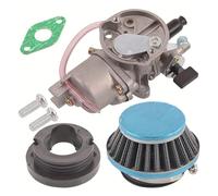 Carburateur Moteur Carb Pour 43cc 47cc 49cc Refroidi Par Air Pour Mini ATV Quad Dirt Pocket Bike 2 Temps Carburateur Avec Filtre À Air Pod Collecteur Tuyau D'admission(Argent)