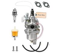 Carburateur Pocket Bike PZ13 Carburateur pour 49cc 47cc 43cc 2 Temps Moteur Pour Quad Pocket Bike Mini Moto Dirtbike ATV Go-kart Carbu Kit avec Filtre à Air Joint Bougie et Tuyau