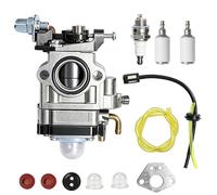Carburateur pour Débroussailleuse 52 cc 49 cc 43 cc 11Pcs | Carbu Kit avec Joint Tuyau Bougie et Filtre à Essence Pour Tondeuses à gazon,Débroussailleuses et Tronçonneuses à Chaîne