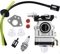 Carburateur pour débroussailleuse 52cc 49cc 43cc Carbu Kit avec joint, tuyau, bougie d'allumage et filtre à essence.carburateur