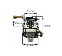 carburateur pour débroussailleuse Dolmar LT-245.4, MS-245.4 C/CE/U/UE, MS-250.4