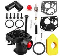 Carburateur pour débroussailleuse : kit carburateur pour Briggs & Stratton 499809 498809A 494406, tondeuse à gazon et filtre à air 698369 Ressort de régulateur 691859 692211 Membrane 795083 495770,