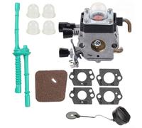 Carburateur pour tondeuse à gazon FS45C FS45L FS55C FS55T FC55 KM55R HL45 avec rondelles, ampoules, filtre à air, tuyau de carburant et couvercle d'huile